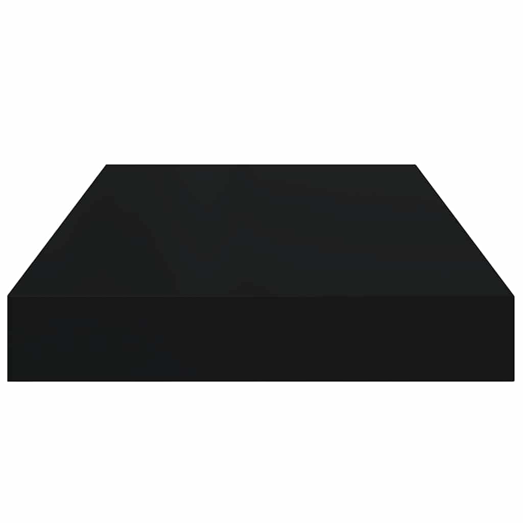 fekete MDF lebegő fali polc 40 x 23,5 x 3,8 cm