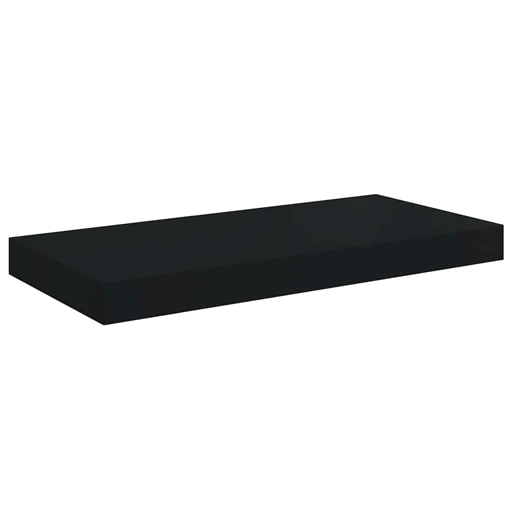 fekete MDF lebegő fali polc 50 x 23,5 x 3,8 cm