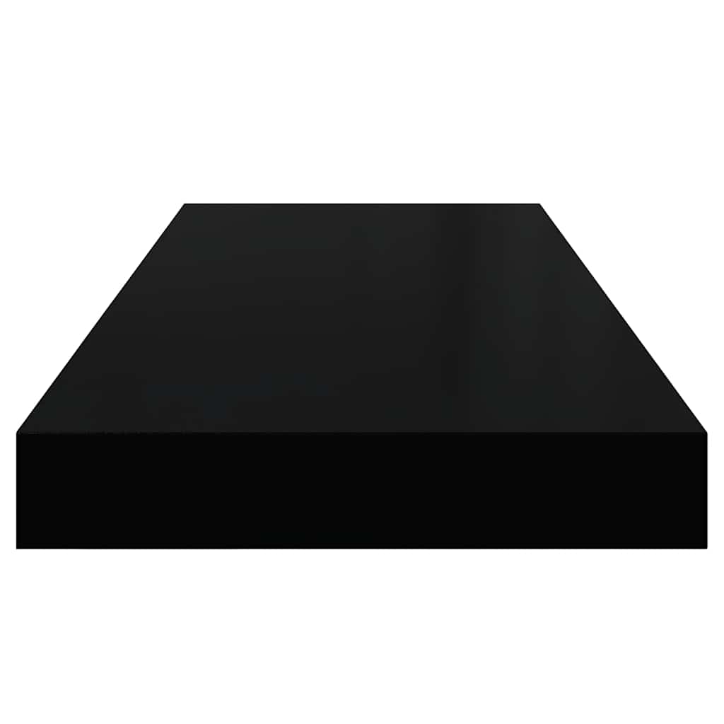 fekete MDF fali polc 60 x 23,5 x 3,8 cm