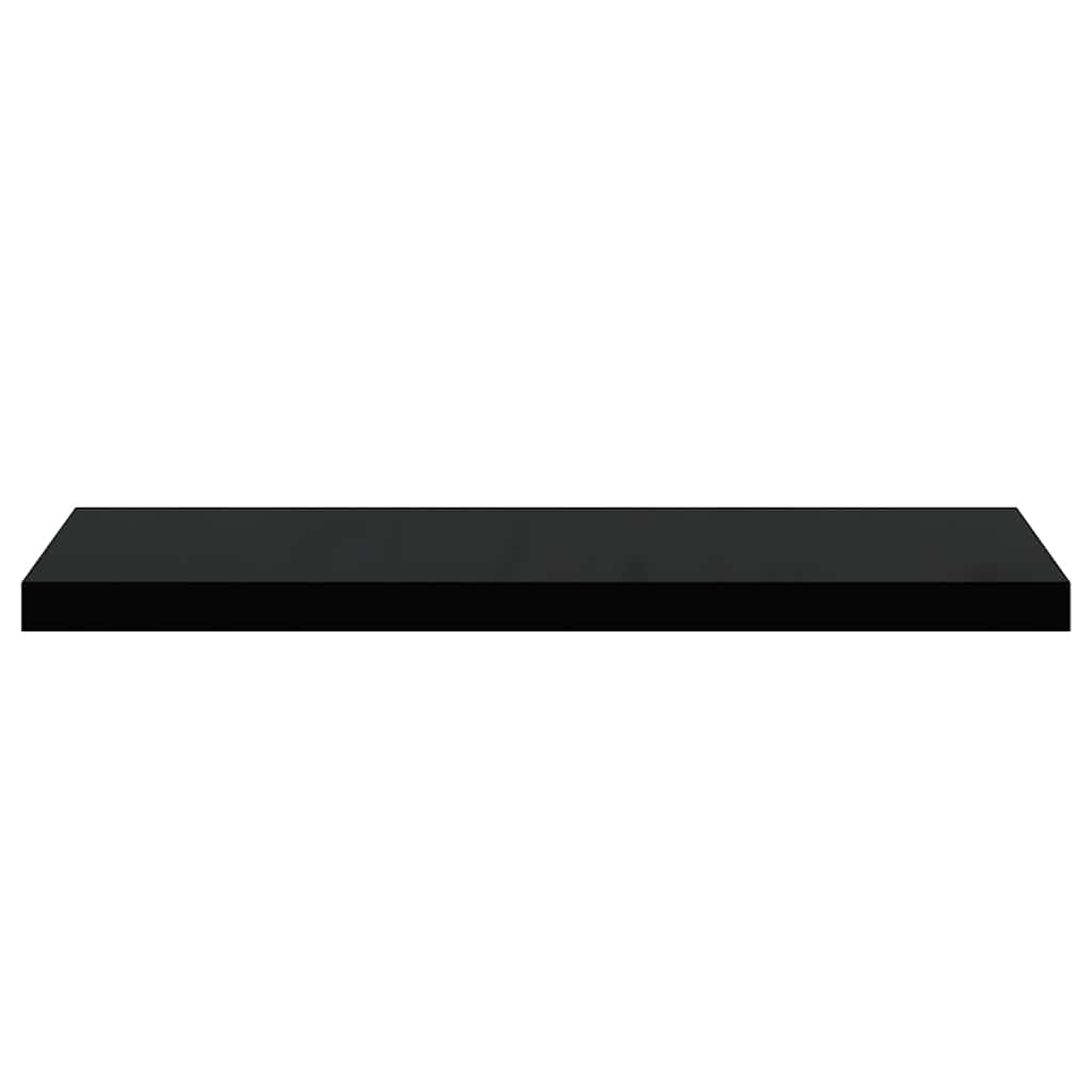 fekete MDF lebegő fali polc 80 x 23,5 x 3,8 cm