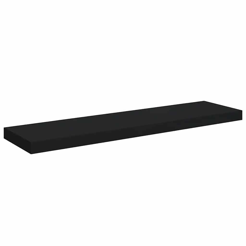 fekete MDF lebegő fali polc 90 x 23,5 x 3,8 cm