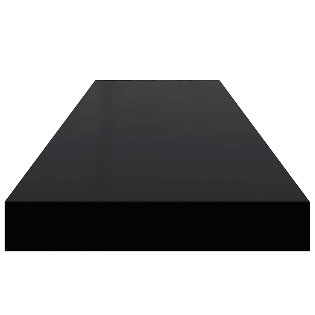 fekete MDF lebegő fali polc 90 x 23,5 x 3,8 cm
