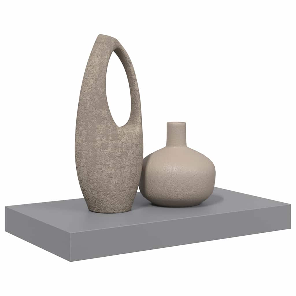 szürke MDF lebegő fali polc 40 x 23,5 x 3,8 cm