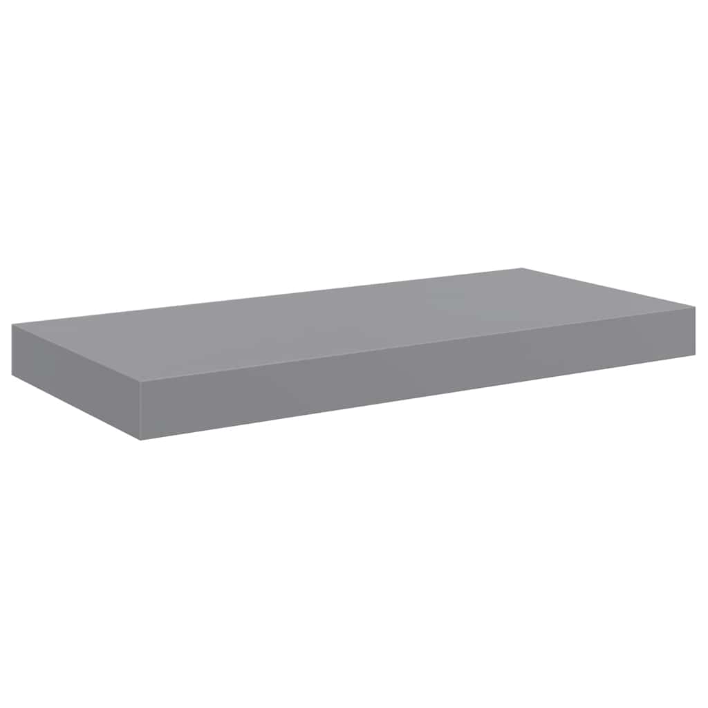 szürke MDF lebegő fali polc 50 x 23,5 x 3,8 cm