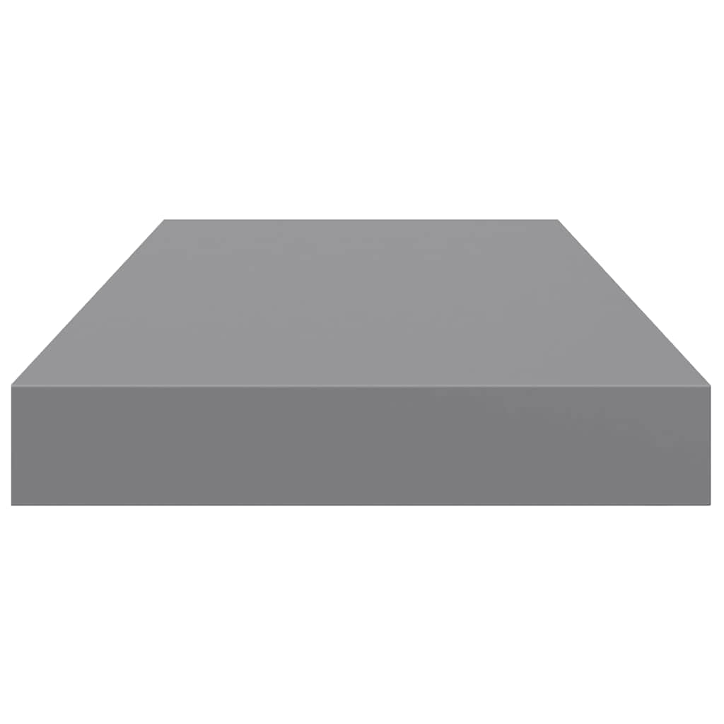 2 db szürke MDF fali polc 50 x 23,5 x 3,8 cm