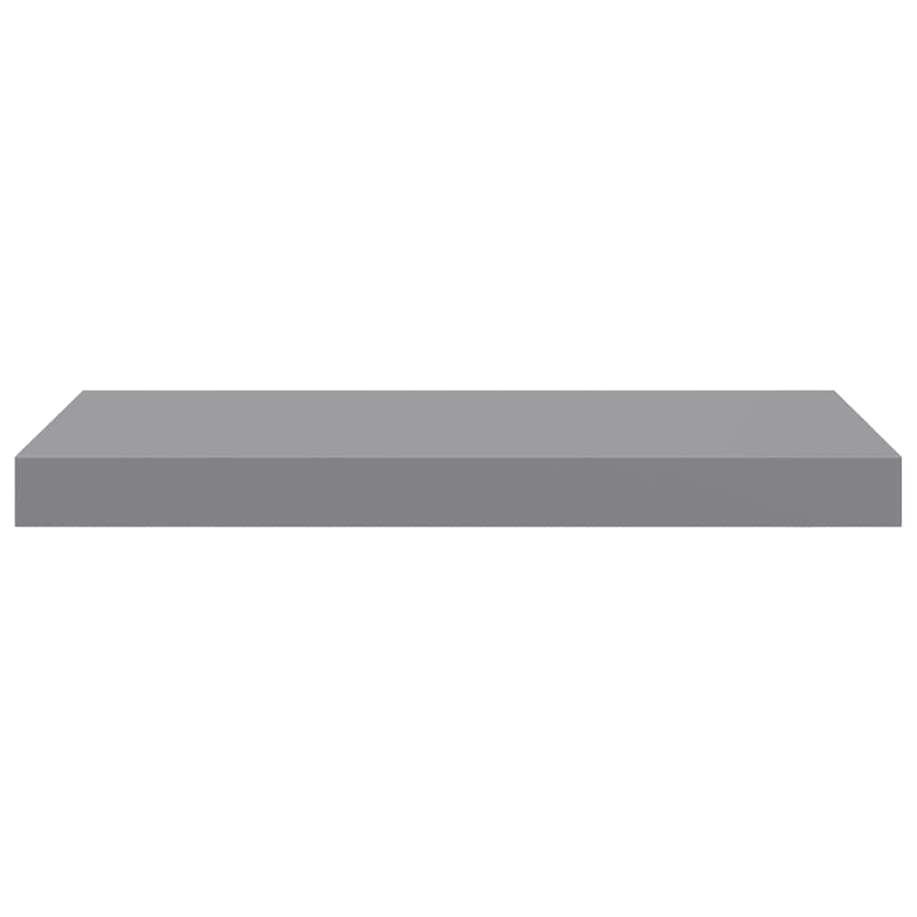4 db szürke MDF lebegő fali polc 50 x 23,5 x 3,8 cm
