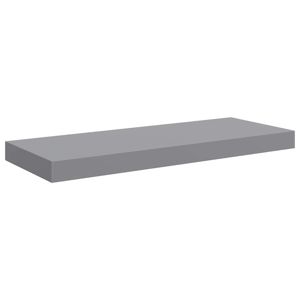 szürke MDF lebegő fali polc 60 x 23,5 x 3,8 cm