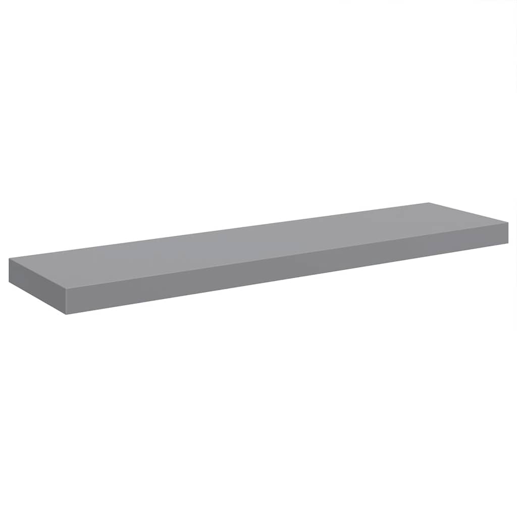 szürke MDF lebegő fali polc 90 x 23,5 x 3,8 cm