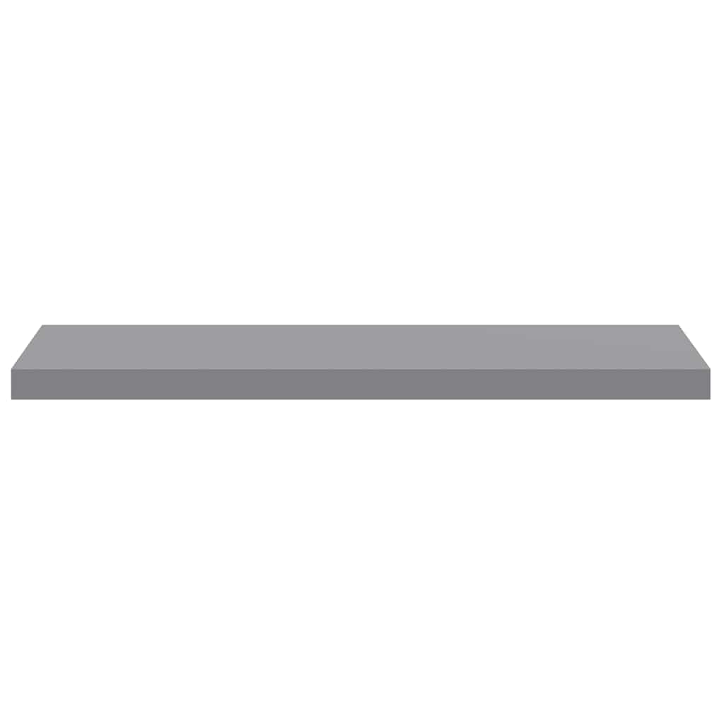 4 db szürke MDF lebegő fali polc 90 x 23,5 x 3,8 cm