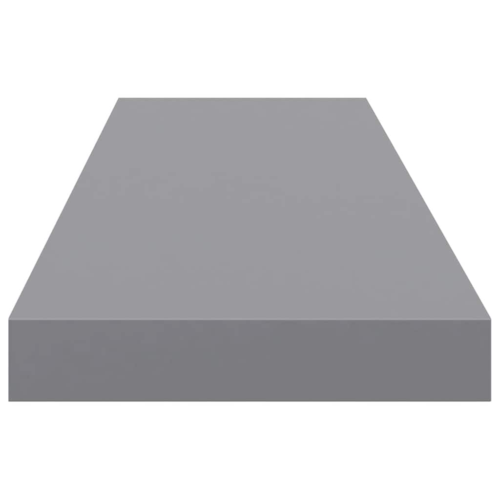 4 db szürke MDF lebegő fali polc 90 x 23,5 x 3,8 cm