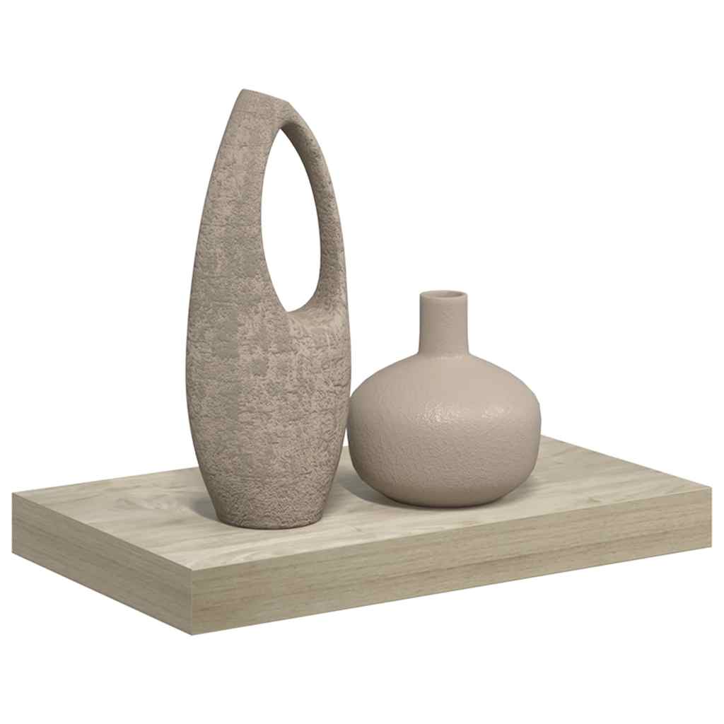 tölgyszínű MDF lebegő fali polc 40 x 23,5 x 3,8 cm