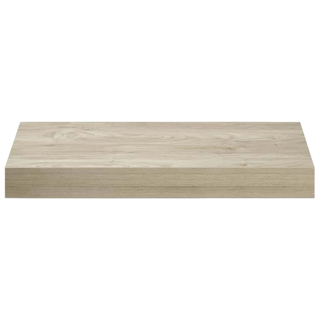 4 db tölgyszínű MDF lebegő fali polc 40 x 23,5 x 3,8 cm