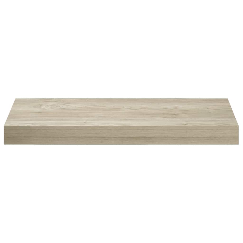 tölgyszínű MDF lebegő fali polc 50 x 23,5 x 3,8 cm