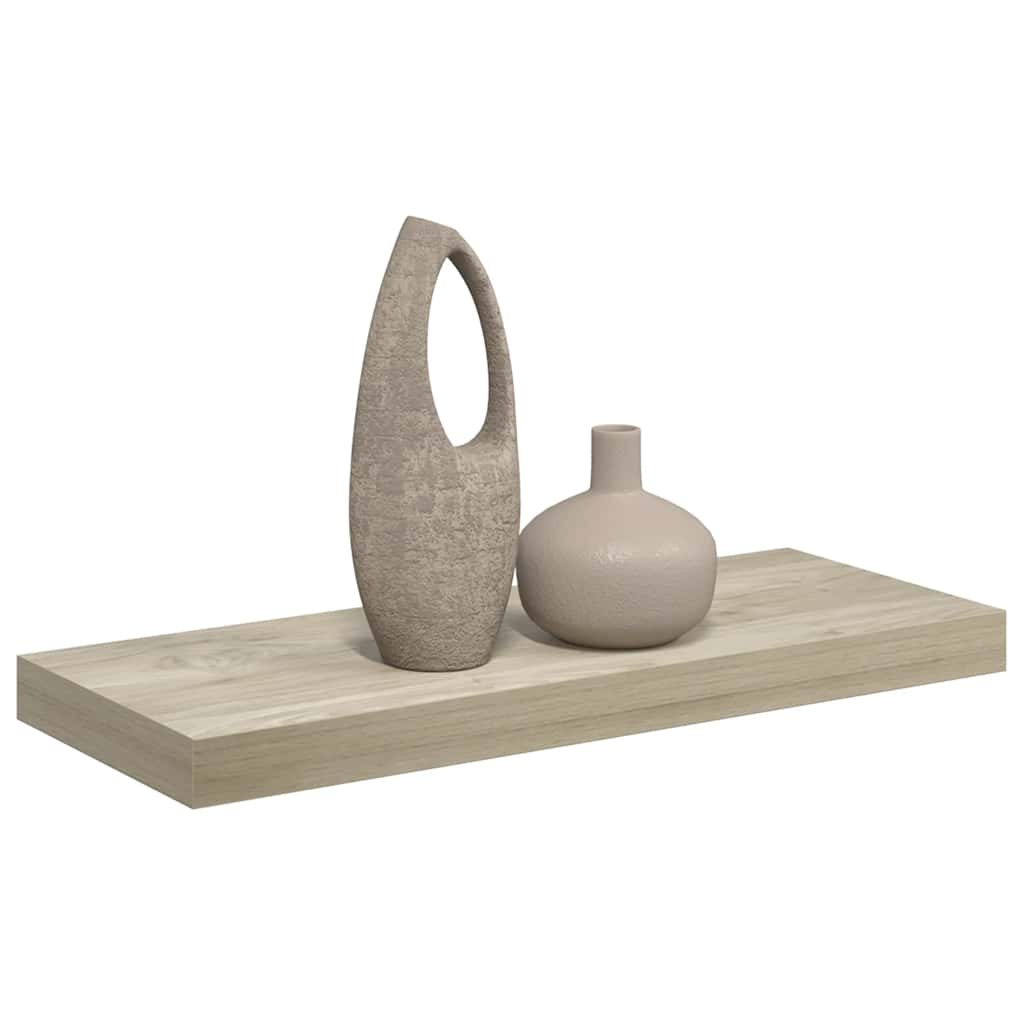 tölgyszínű MDF lebegő fali polc 60 x 23,5 x 3,8 cm