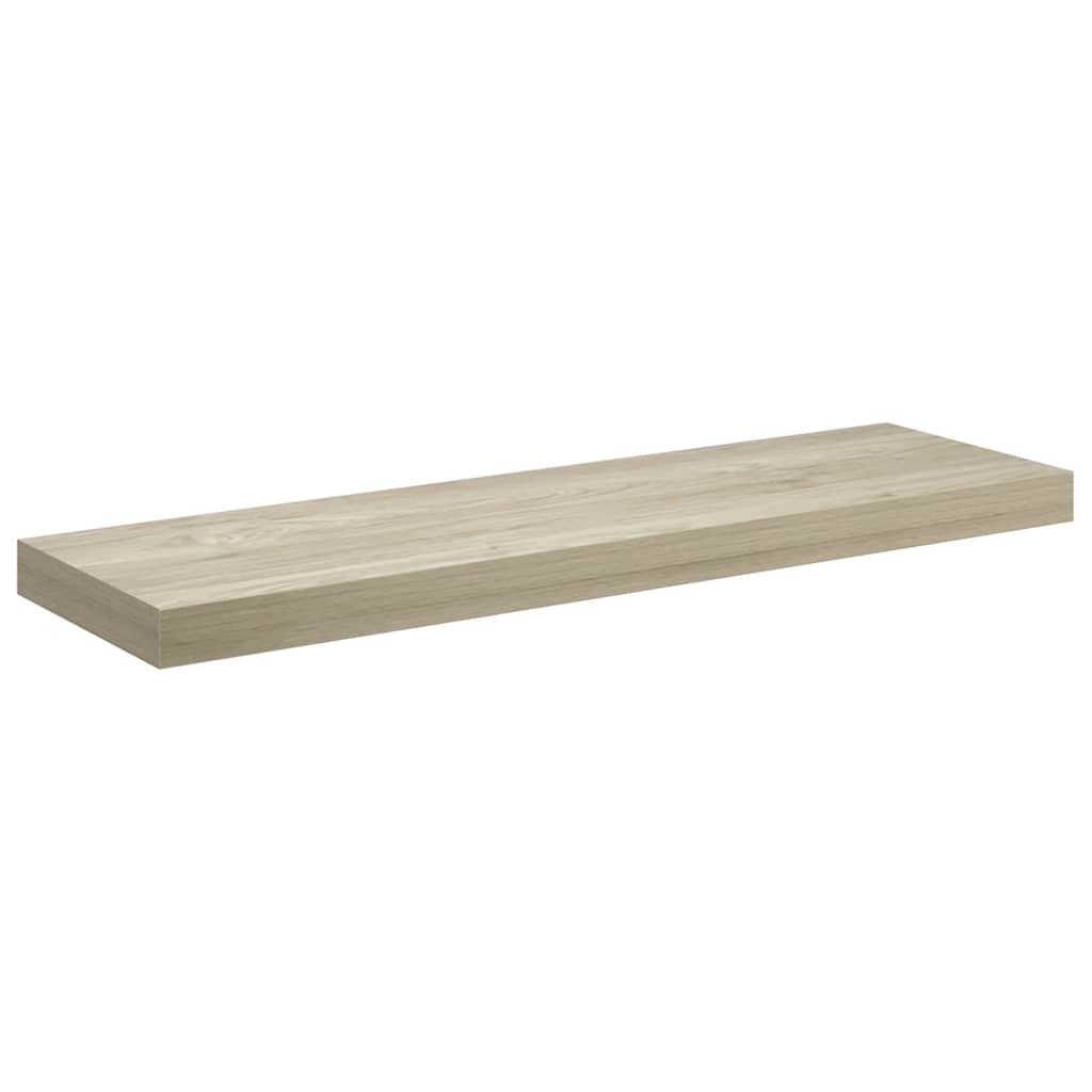 tölgyszínű MDF lebegő fali polc 80 x 23,5 x 3,8 cm