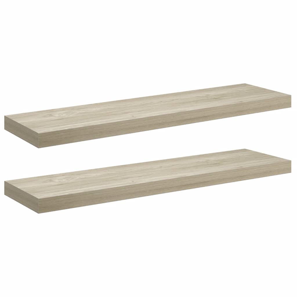 2 db kék MDF lebegő fali polc 90 x 23,5 x 3,8 cm