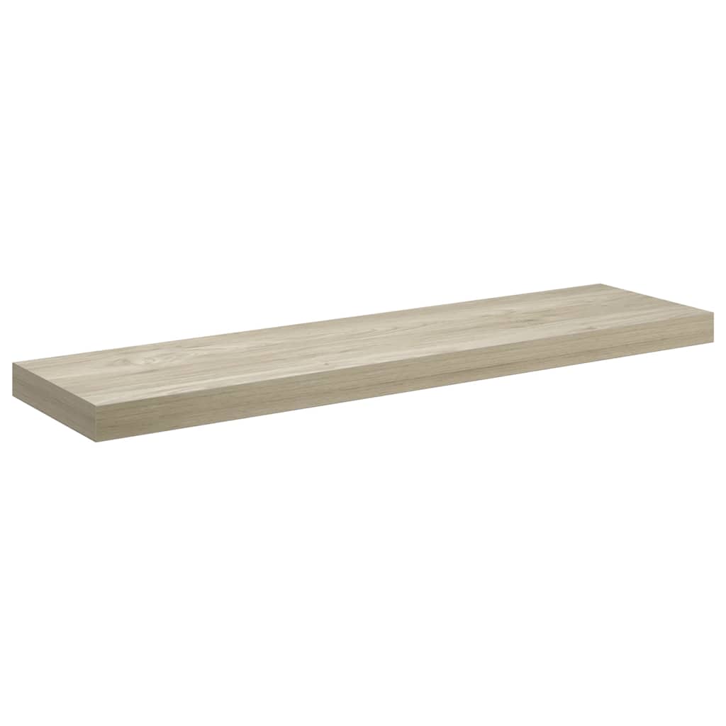 4 db tölgyszínű MDF lebegő fali polc 90 x 23,5 x 3,8 cm