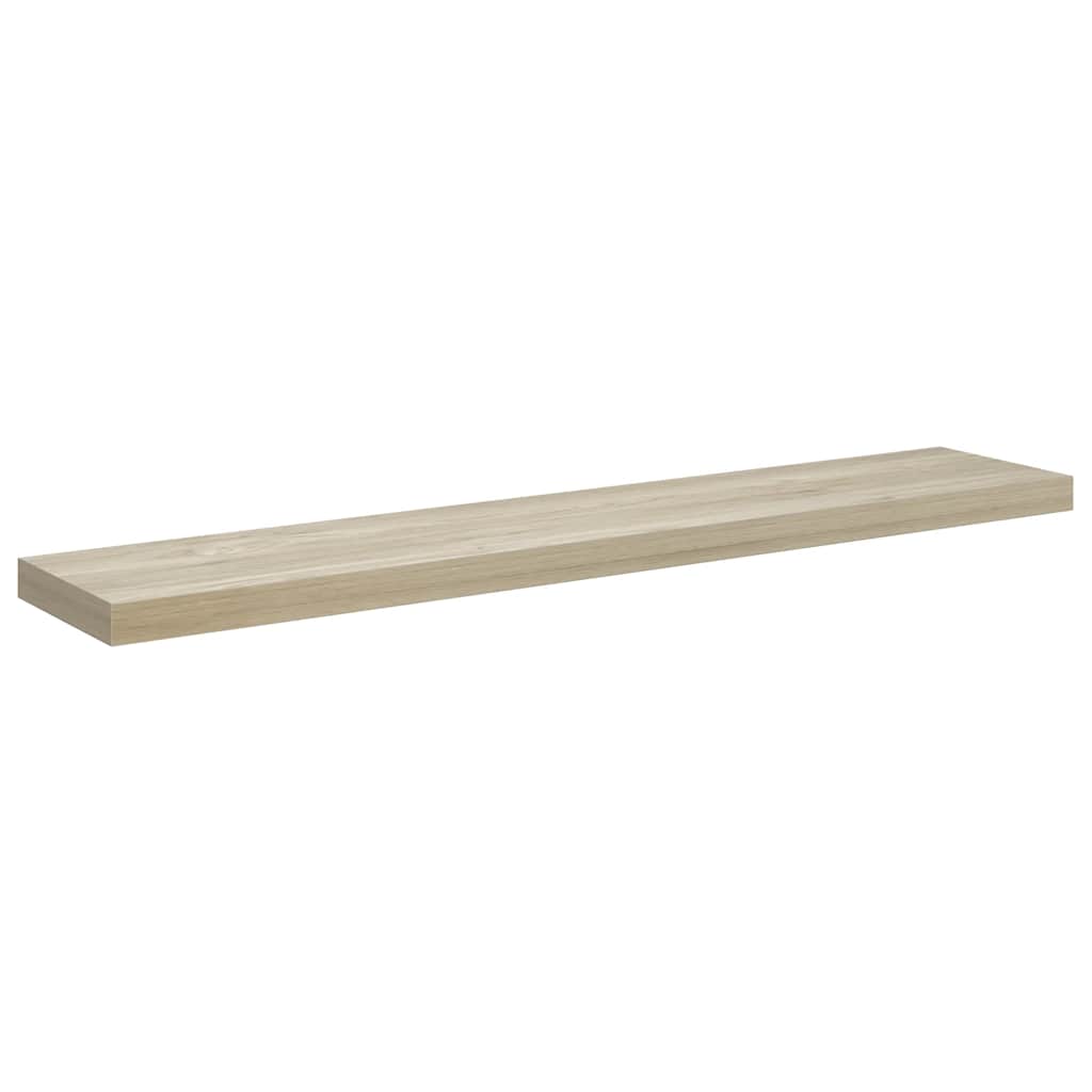 tölgyszínű MDF lebegő fali polc 120 x 23,5 x 3,8 cm