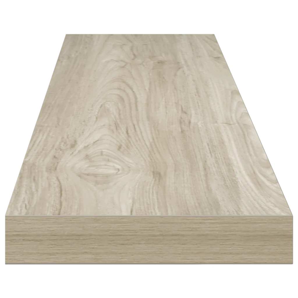 tölgyszínű MDF lebegő fali polc 120 x 23,5 x 3,8 cm