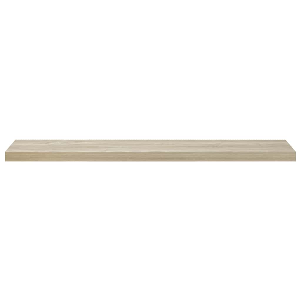 4 db tölgyszínű MDF lebegő fali polc 120 x 23,5 x 3,8 cm