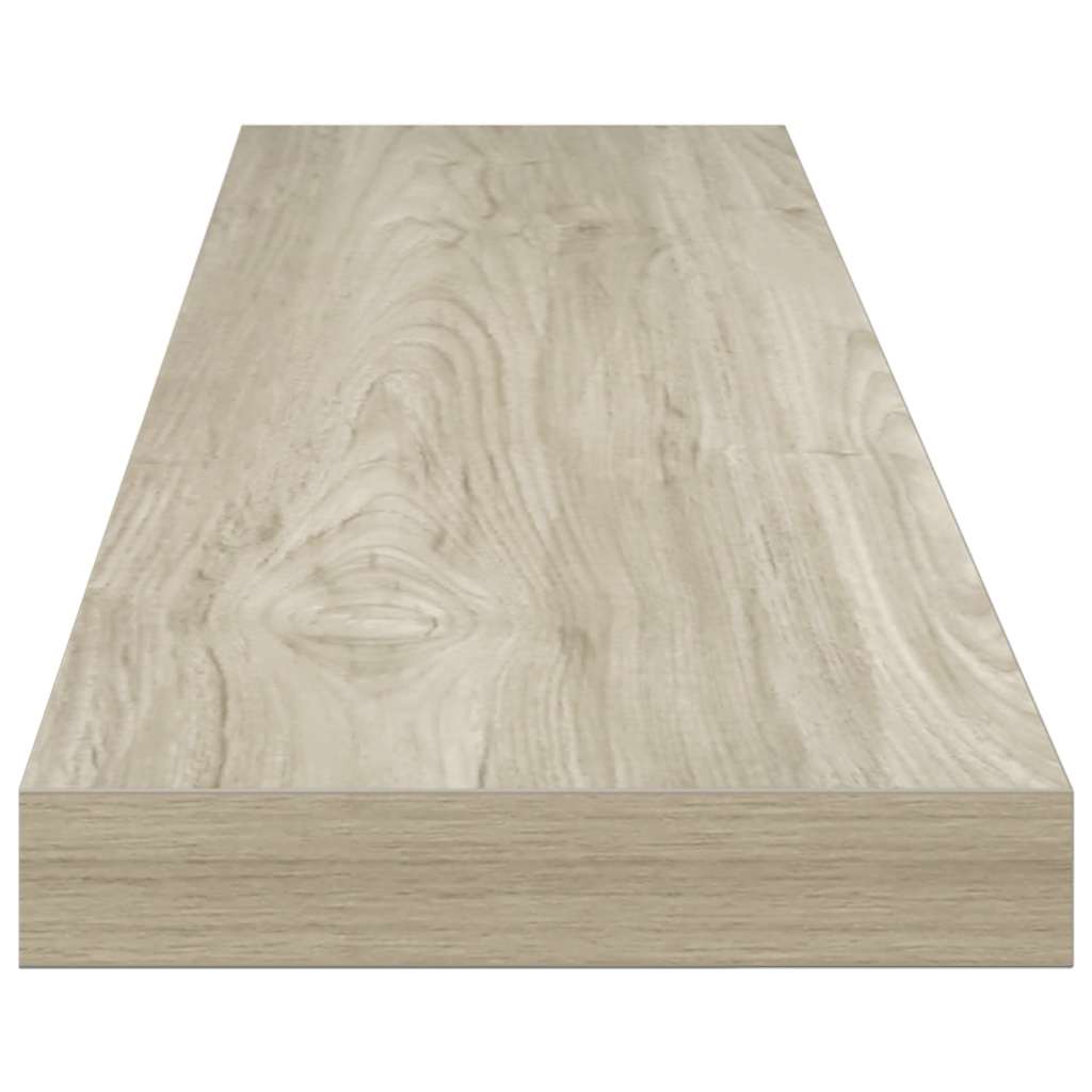 4 db tölgyszínű MDF lebegő fali polc 120 x 23,5 x 3,8 cm