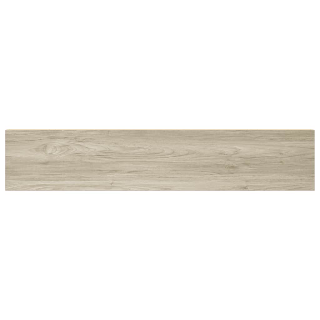 4 db tölgyszínű MDF lebegő fali polc 120 x 23,5 x 3,8 cm