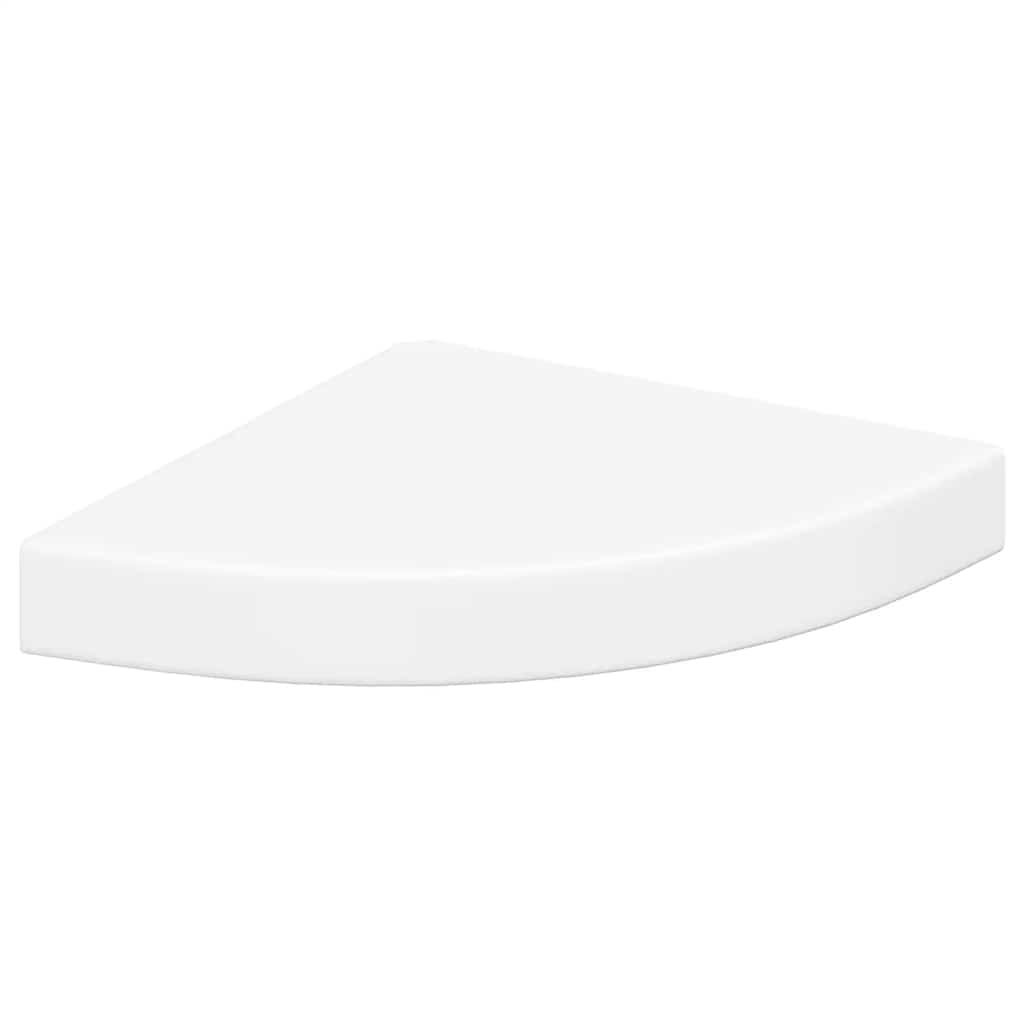 fehér MDF lebegő sarokpolc 25 x 25 x 3,8 cm