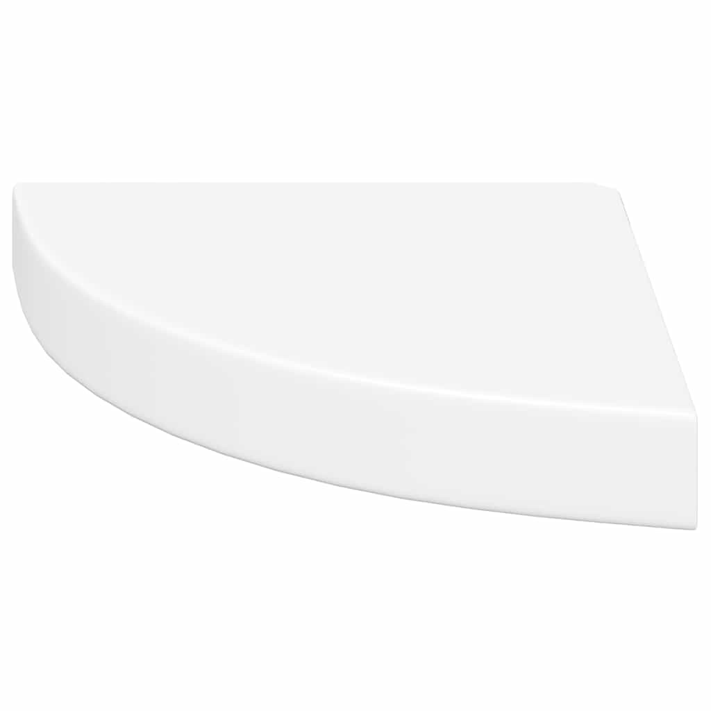 2 db fehér MDF lebegő sarokpolc 25 x 25 x 3,8 cm