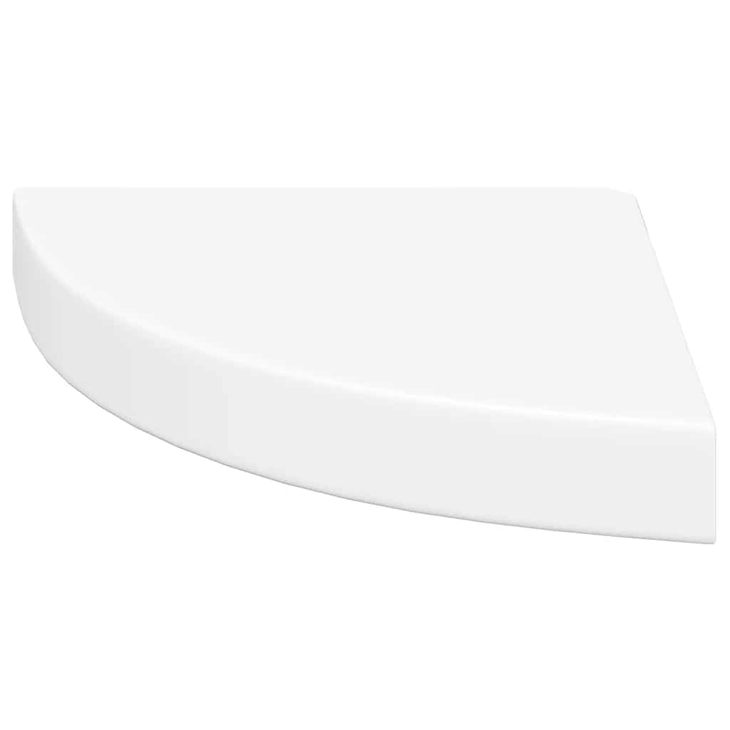4 db fehér MDF lebegő sarokpolc 25 x 25 x 3,8 cm