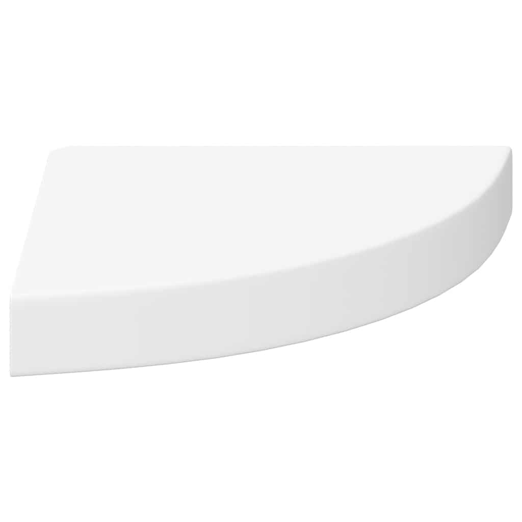 4 db fehér MDF lebegő sarokpolc 25 x 25 x 3,8 cm