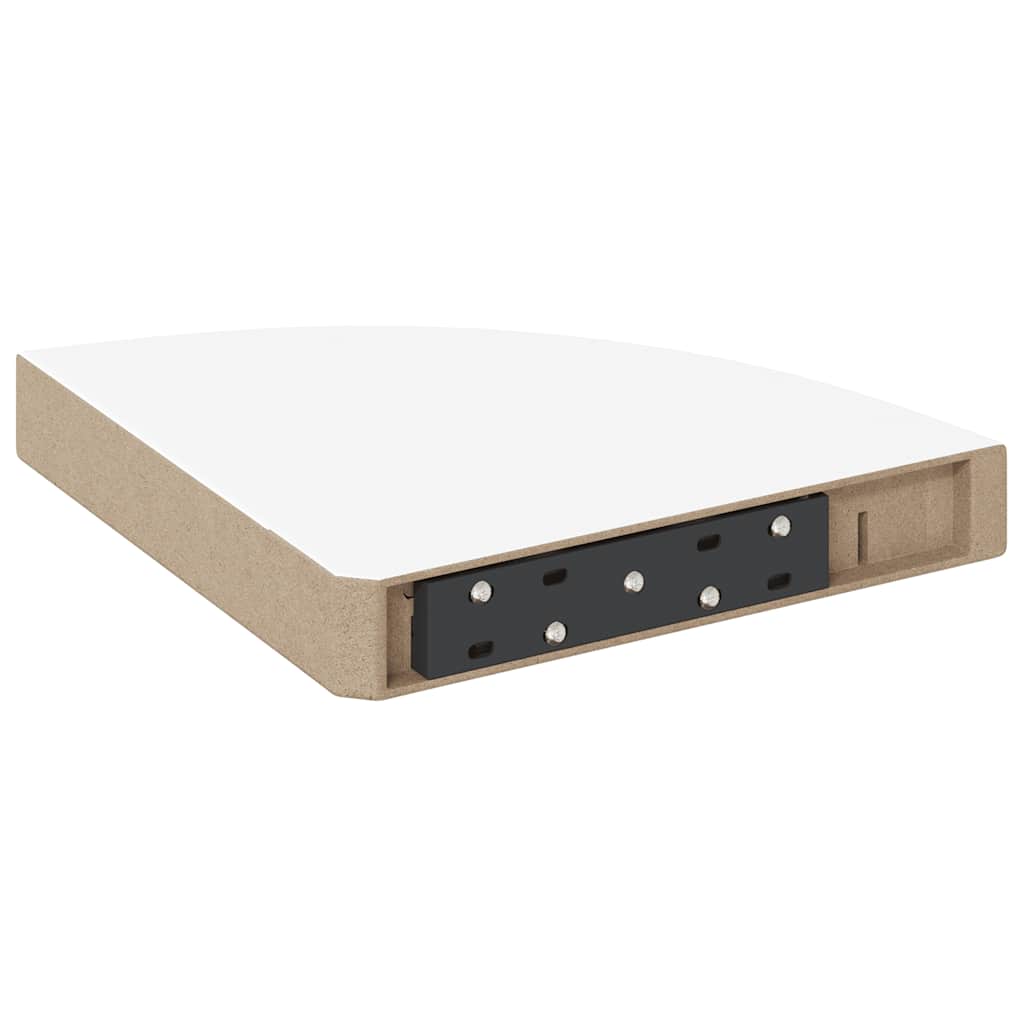 4 db fehér MDF lebegő sarokpolc 25 x 25 x 3,8 cm
