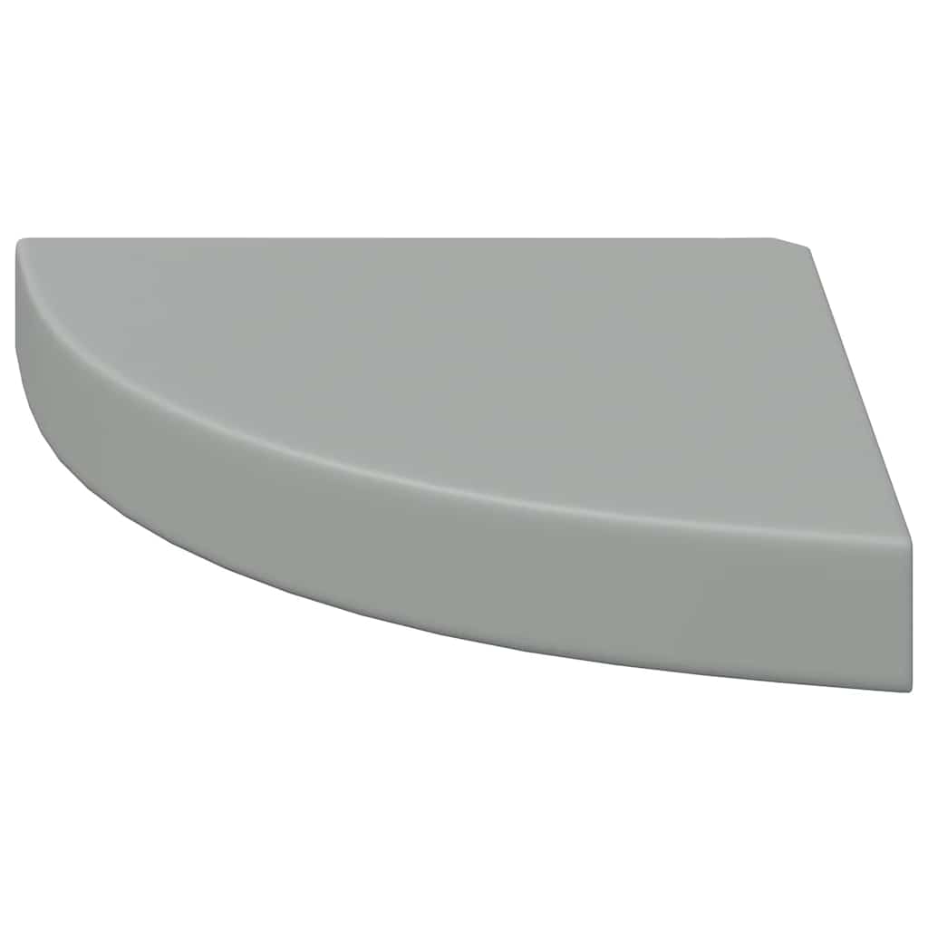 szürke MDF lebegő sarokpolc 25 x 25 x 3,8 cm