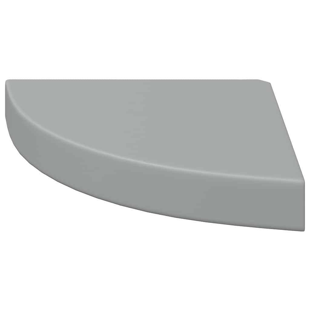 4 db szürke MDF lebegő sarokpolc 25 x 25 x 3,8 cm