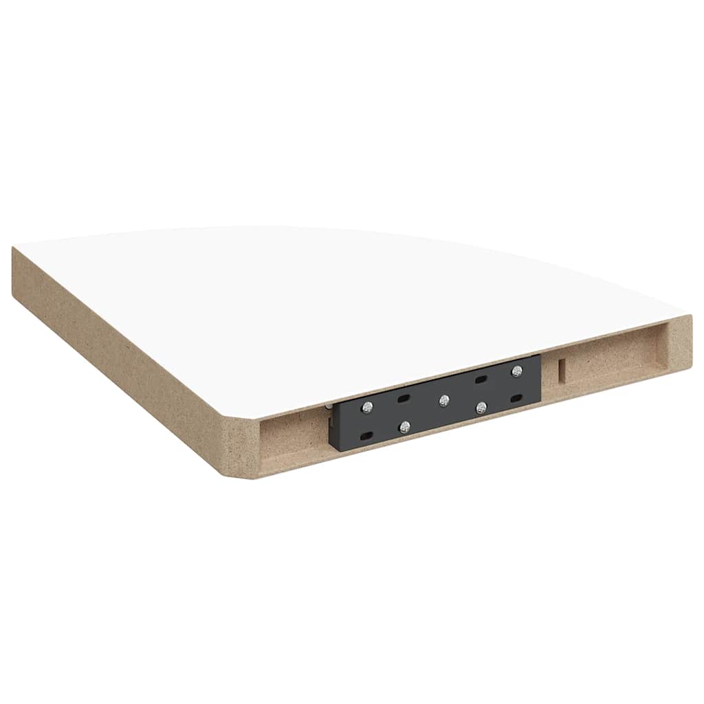 fehér MDF lebegő sarokpolc 35 x 35 x 3,8 cm