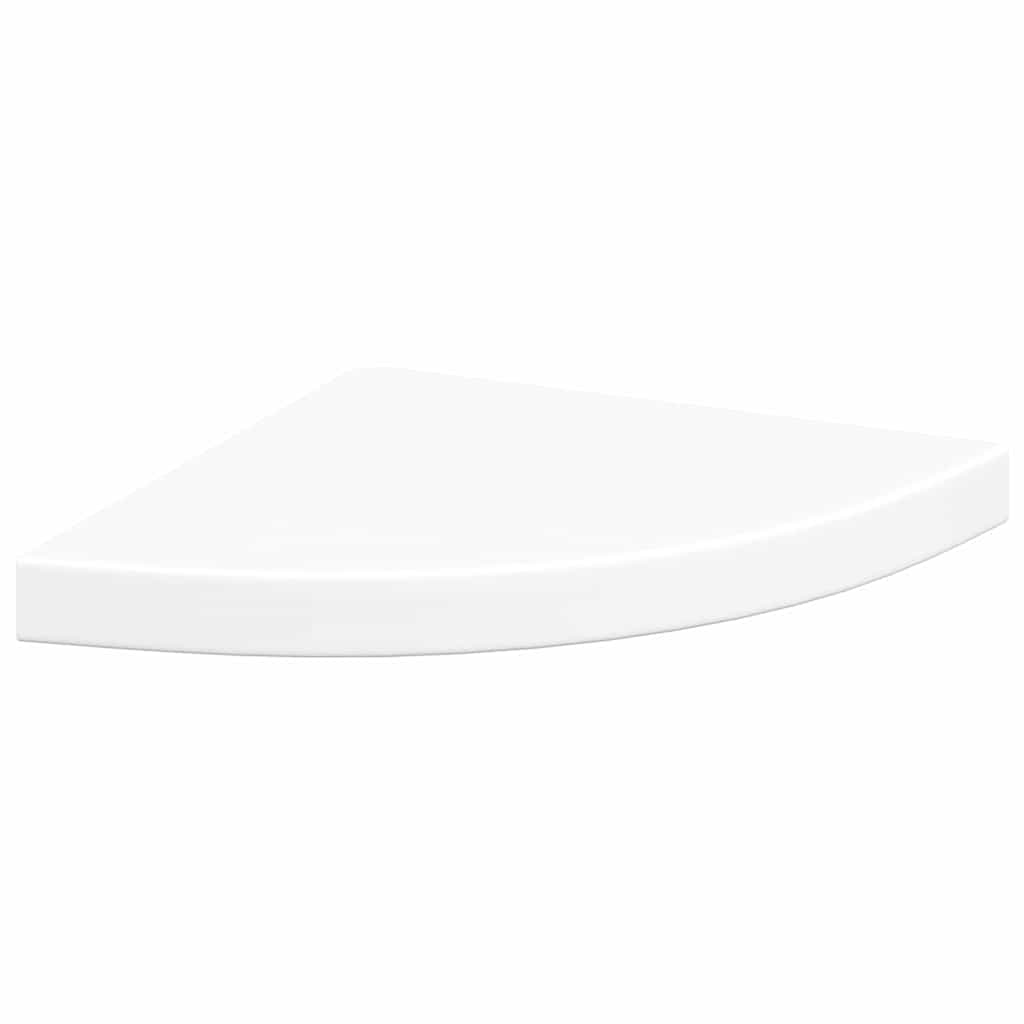 2 db fehér MDF lebegő sarokpolc 35 x 35 x 3,8 cm