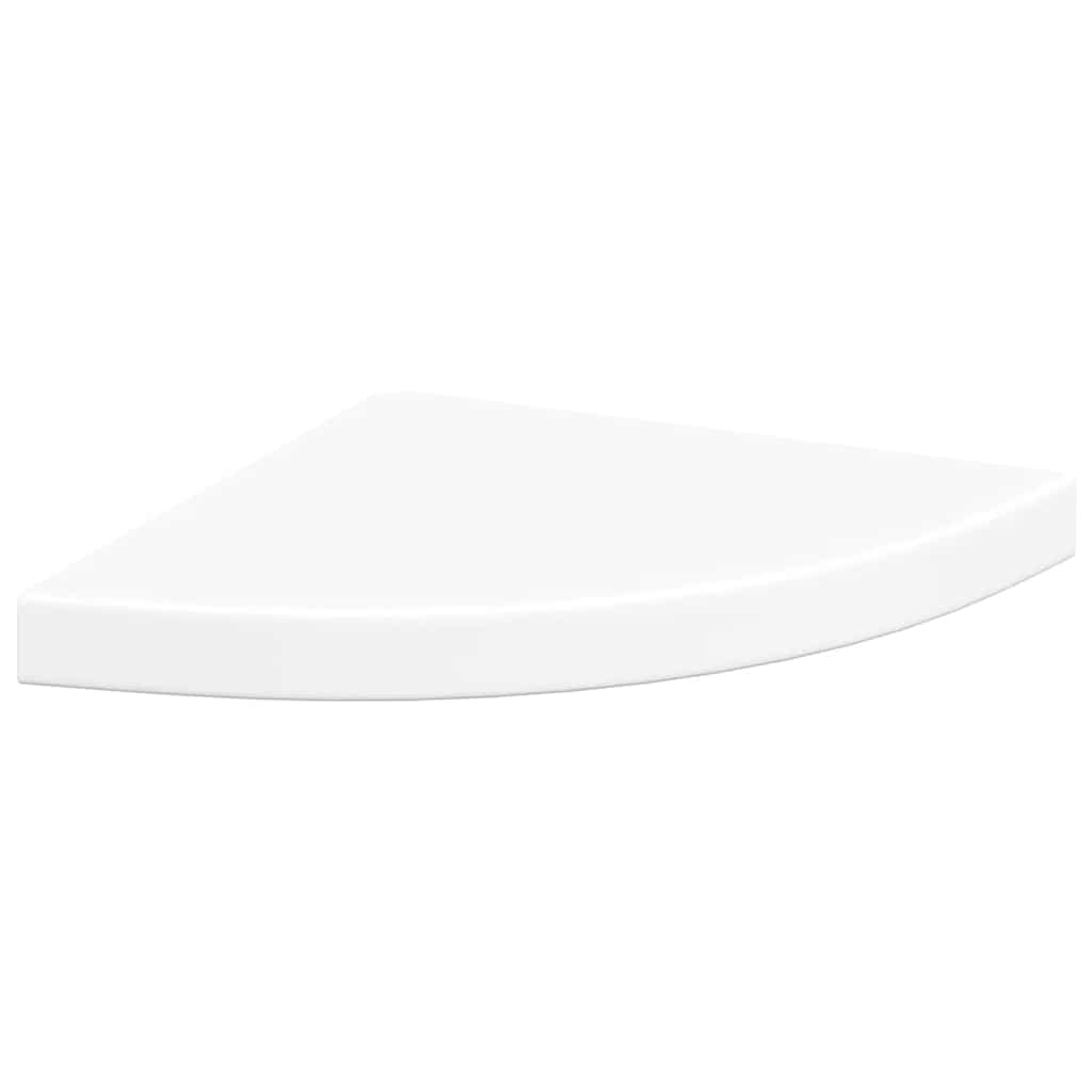 4 db fehér MDF lebegő sarokpolc 35 x 35 x 3,8 cm