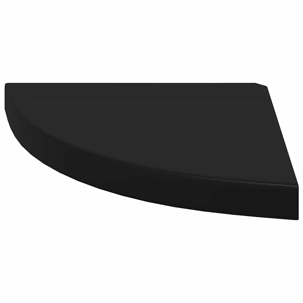 fekete MDF lebegő sarokpolc 35 x 35 x 3,8 cm