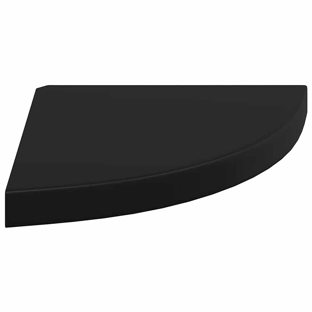 323920 vidaXL Floating Corner Shelves 2 pcs Black 35x35x3,8 cm MDF