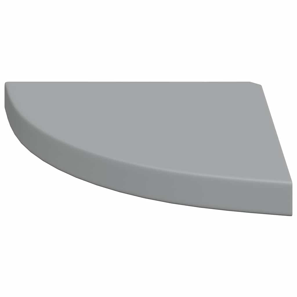 323923 vidaXL Floating Corner Shelves 2 pcs Grey 35x35x3,8 cm MDF