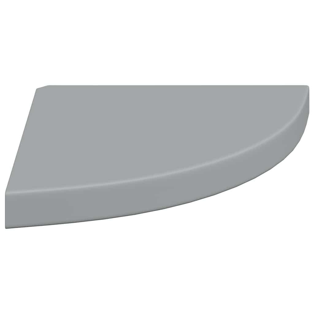 4 db szürke MDF lebegő sarokpolc 35 x 35 x 3,8 cm