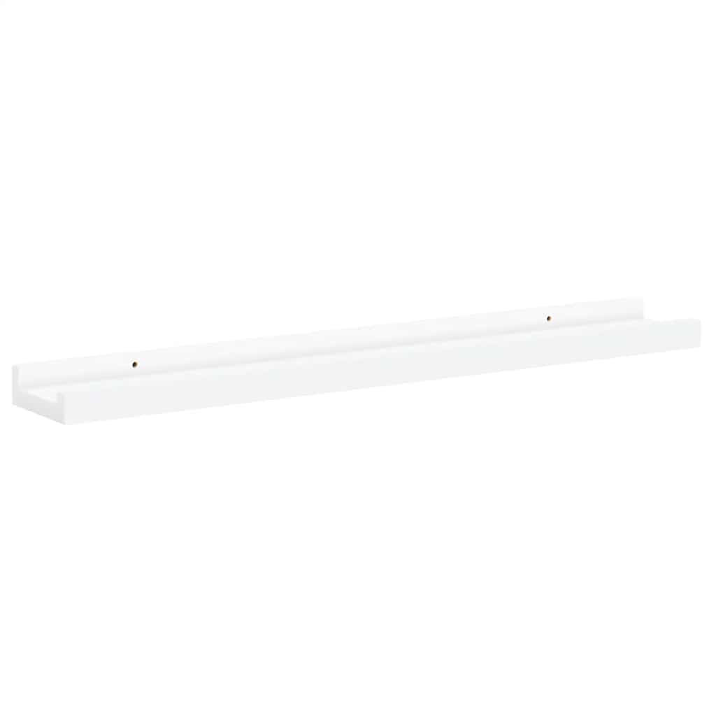 2 db fehér MDF szegélypolc képkeretekhez 60 x 9 x 3 cm