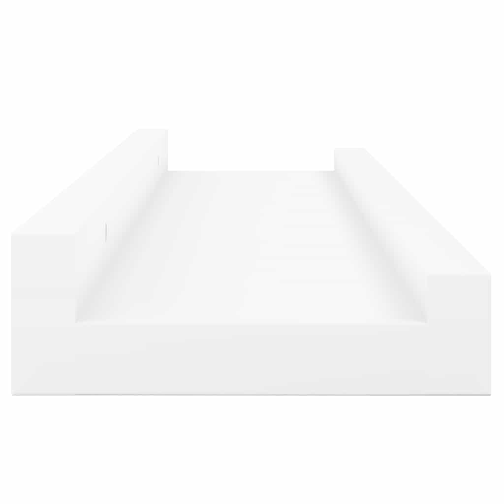 2 db fehér MDF szegélypolc képkeretekhez 60 x 9 x 3 cm