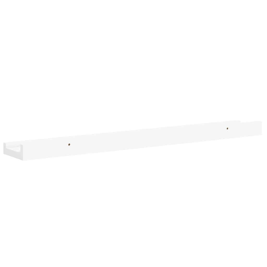 2 db fehér MDF szegélypolc képkeretekhez 60 x 9 x 3 cm
