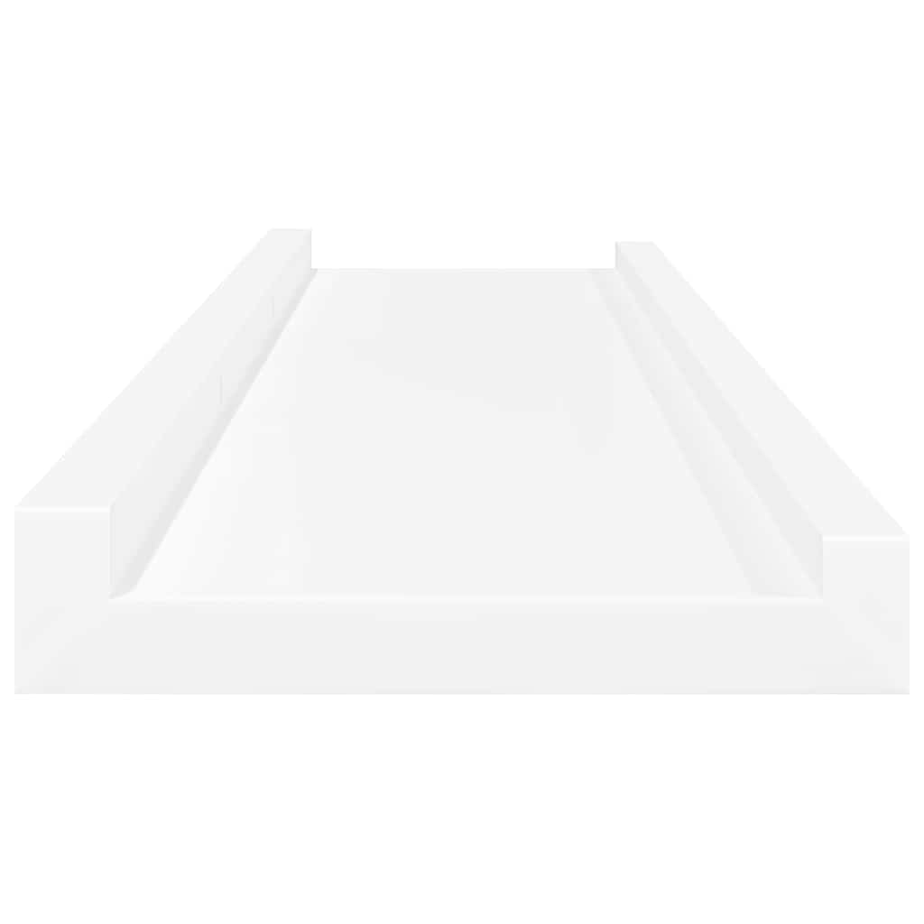2 db fehér MDF szegélypolc képkeretekhez 80 x 9 x 3 cm