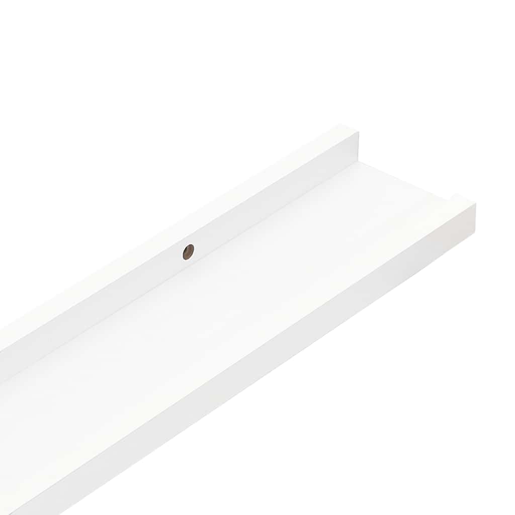 2 db fehér MDF szegélypolc képkeretekhez 80 x 9 x 3 cm