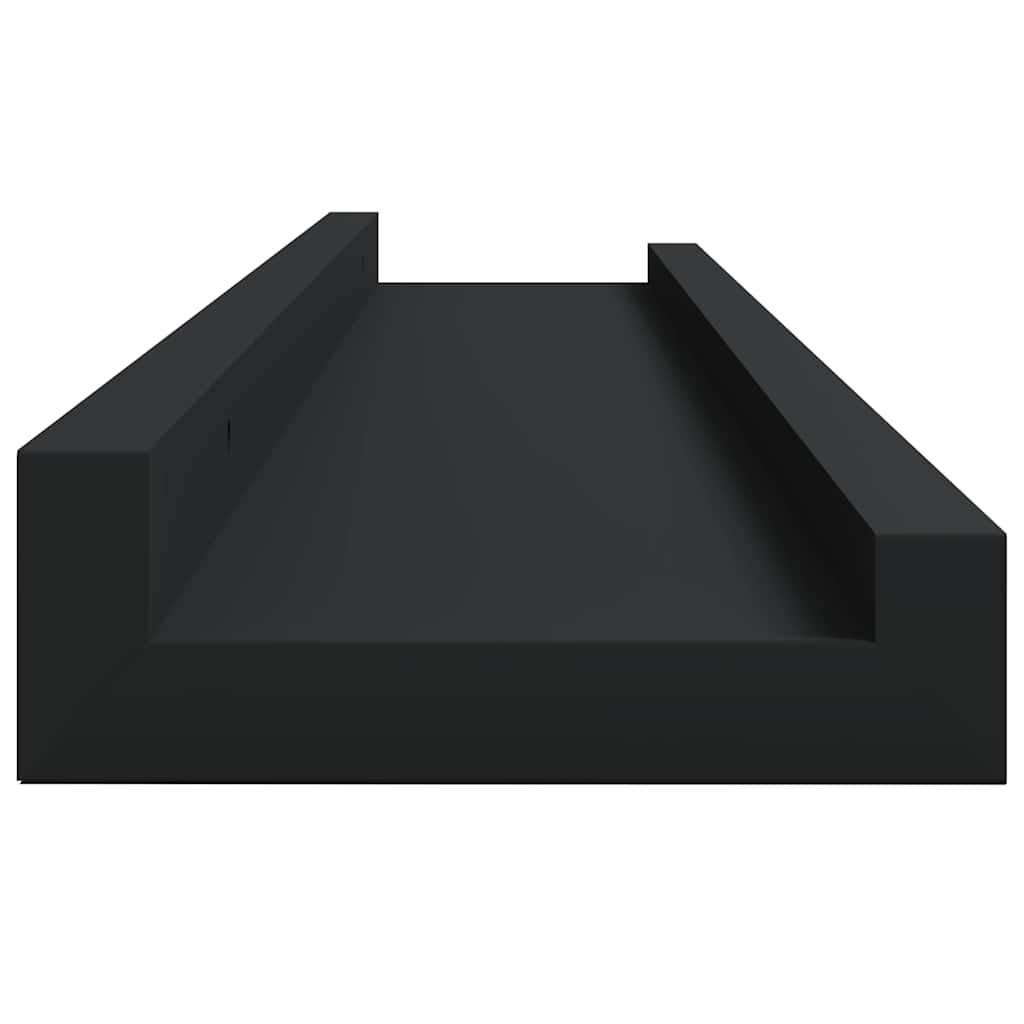 2 db fekete MDF szegélypolc képkeretekhez 60 x 9 x 3 cm