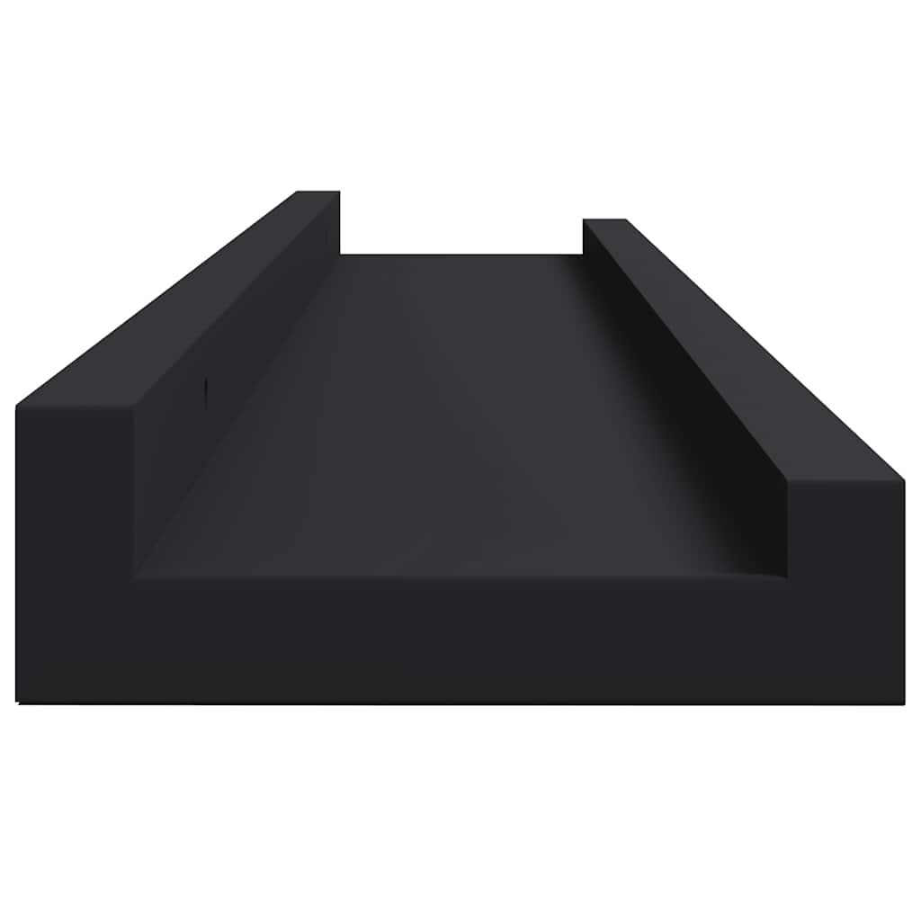 2 db fekete MDF szegélypolc képkeretekhez 80 x 9 x 3 cm