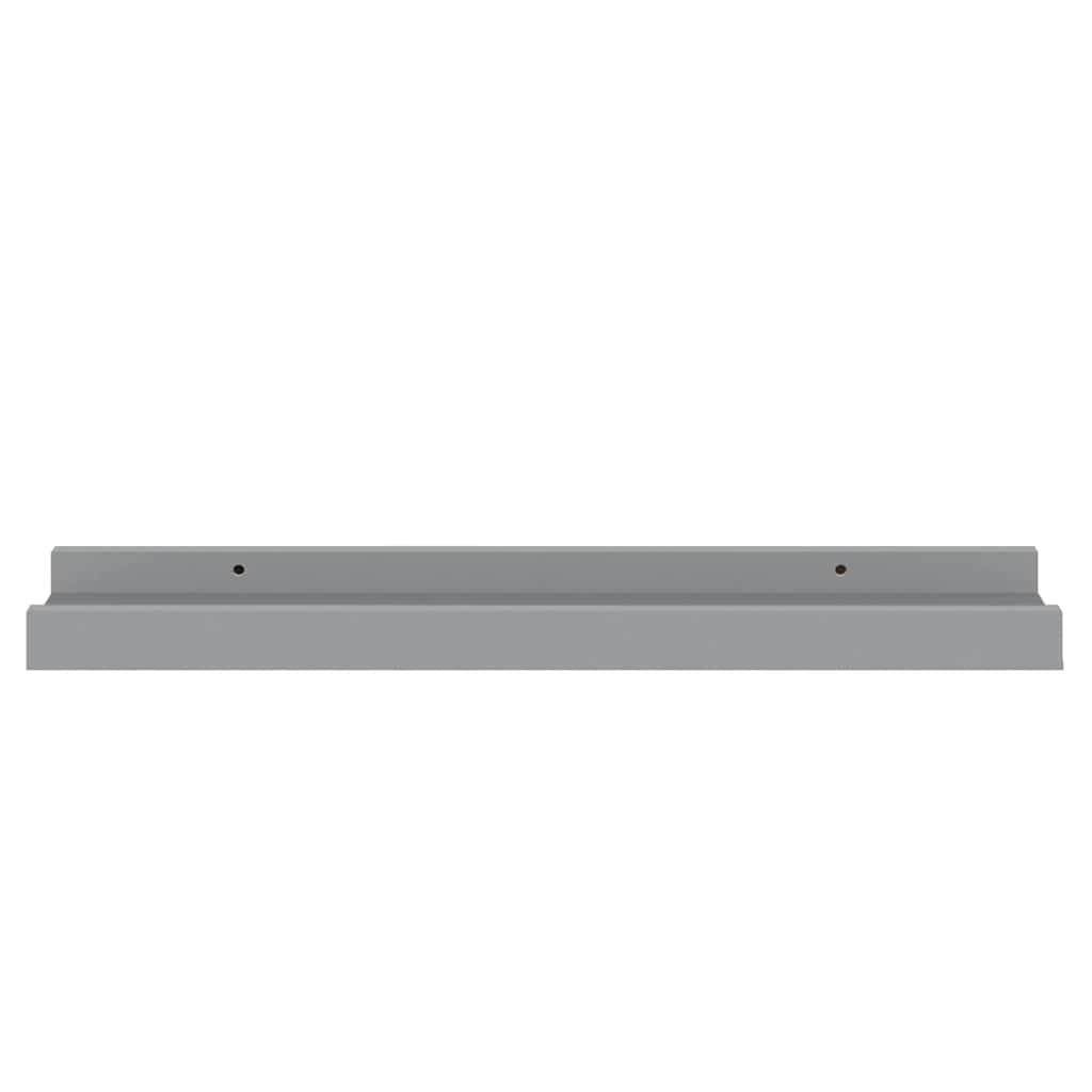 2 db szürke MDF szegélypolc képkeretekhez 40 x 9 x 3 cm