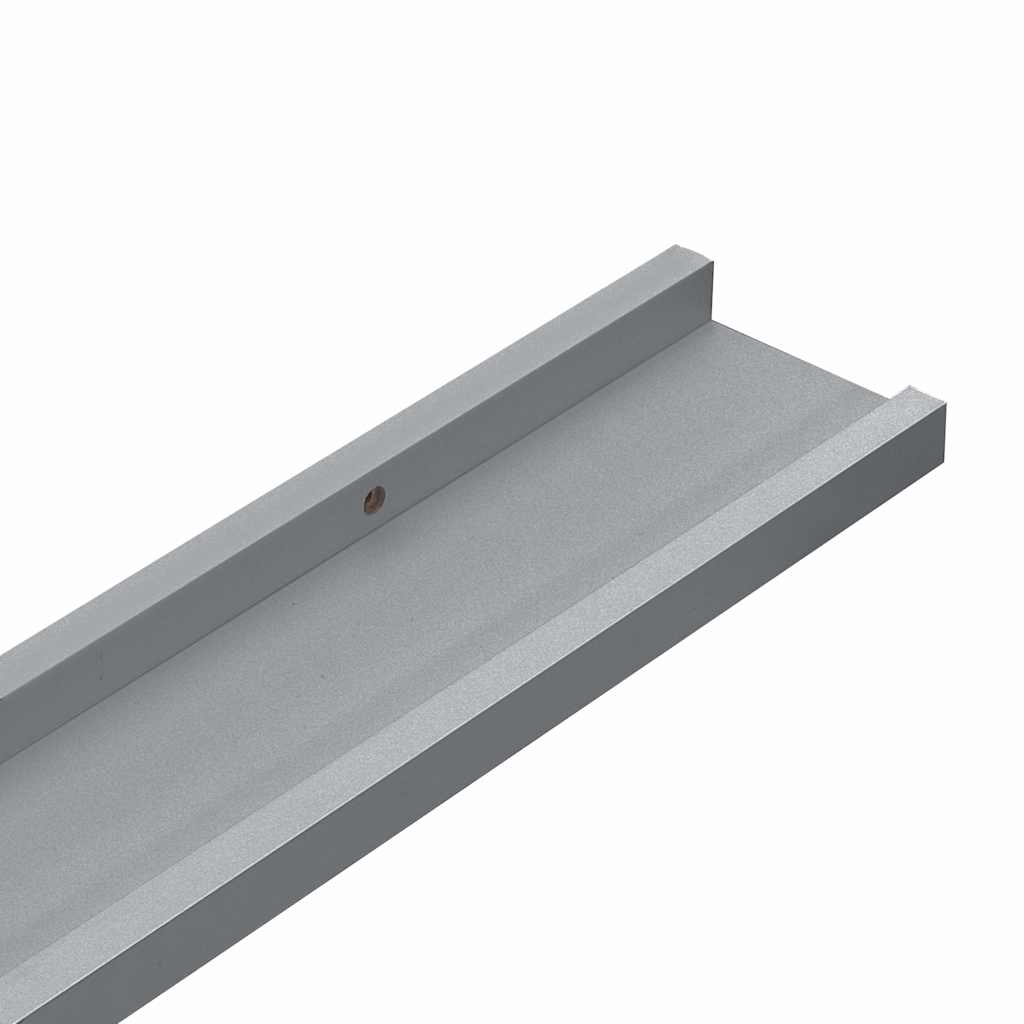 2 db szürke MDF szegélypolc képkeretekhez 40 x 9 x 3 cm