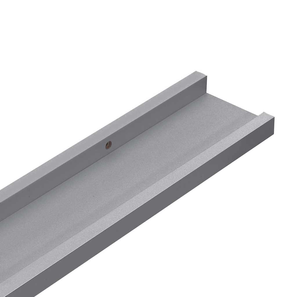 2 db szürke MDF szegélypolc képkeretekhez 60 x 9 x 3 cm